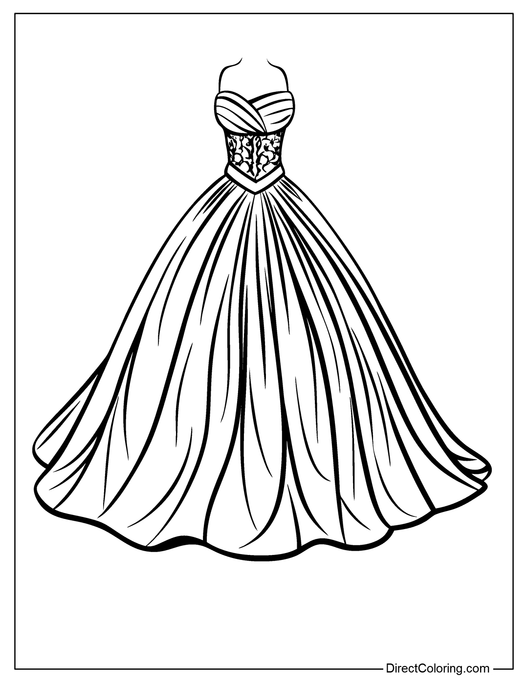 Printable Dress Coloring Sheet